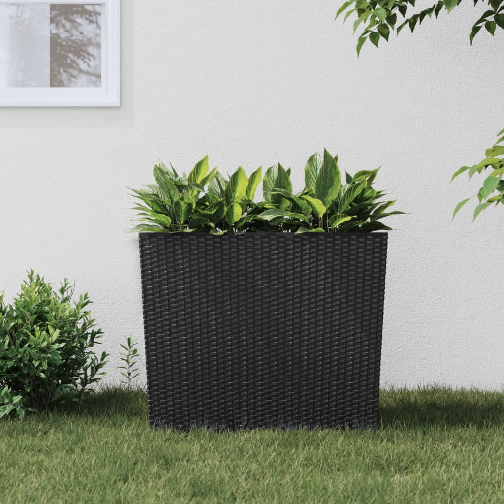 vidaXL Planter with Removable Inner Anthracite 12 / 44 L PP Rattan 1