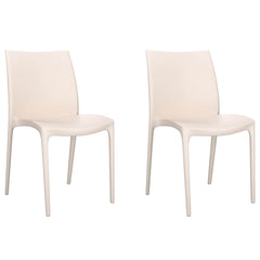 Garden Chairs 2 pcs 50x46x80 cm Polypropylene Cream