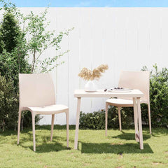 Garden Chairs 2 pcs 50x46x80 cm Polypropylene Cream