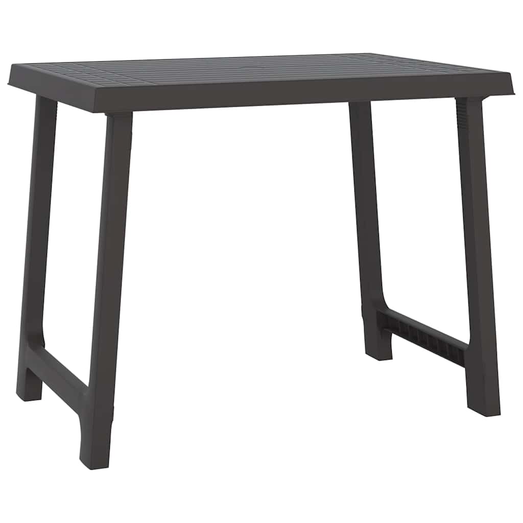 vidaXL Camping Table Anthracite 79x56x64 cm PP Wooden Look 2