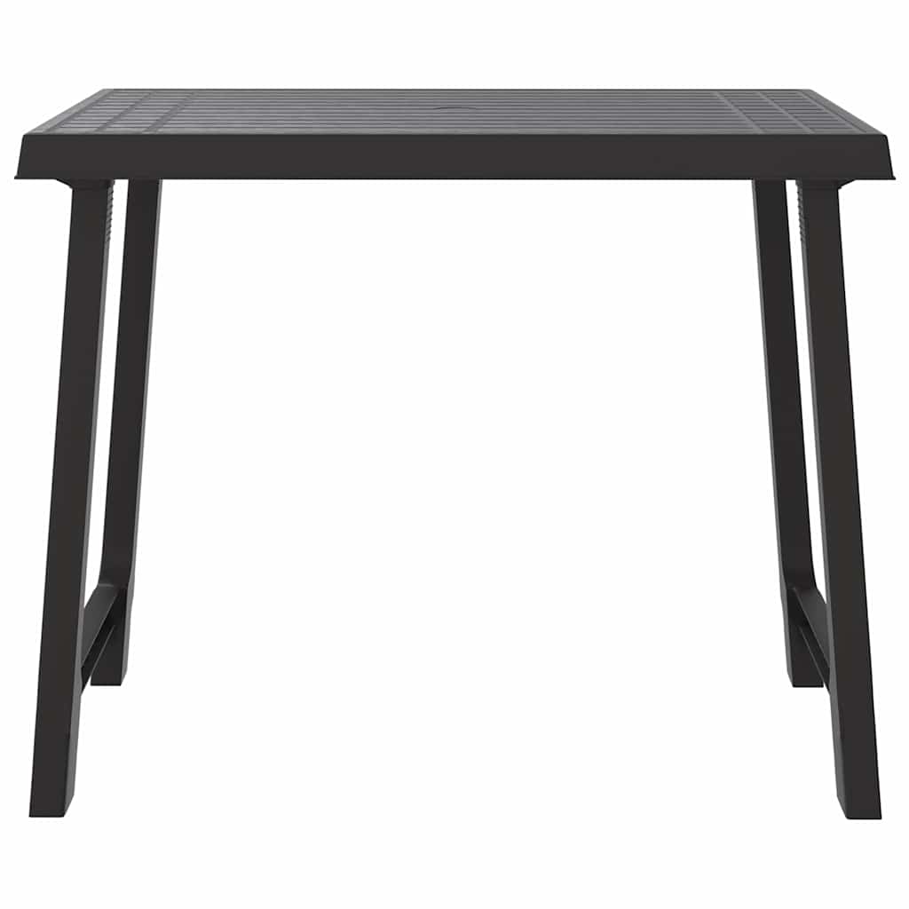 vidaXL Camping Table Anthracite 79x56x64 cm PP Wooden Look 3