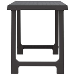 vidaXL Camping Table Anthracite 79x56x64 cm PP Wooden Look 4