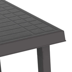 vidaXL Camping Table Anthracite 79x56x64 cm PP Wooden Look 5