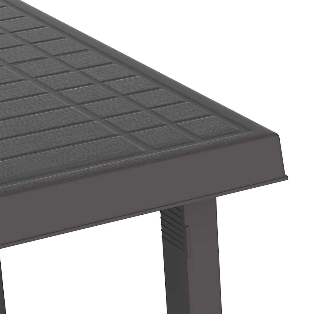 vidaXL Camping Table Anthracite 79x56x64 cm PP Wooden Look 5