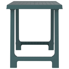 vidaXL Camping Table Green 79x56x64 cm PP Wooden Look 4