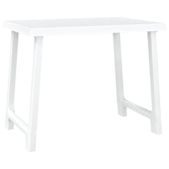 vidaXL Camping Table White 79x56x64 cm PP Wooden Look 2