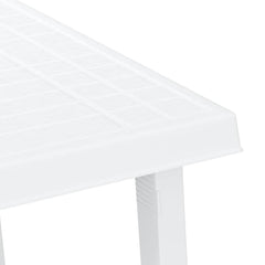 vidaXL Camping Table White 79x56x64 cm PP Wooden Look 5