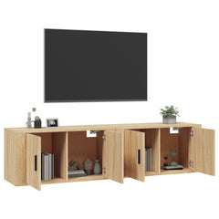 Wall-mounted TV Cabinet Set 80x34.5x40 cm 2 pcs Sonoma oak
