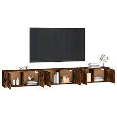 Wall-mounted TV Cabinet Set 100x34.5x40 cm 3 pcs Smoked oak