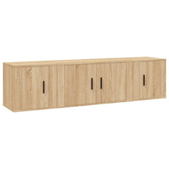 3 Piece TV Cabinet Set Engineered Wood Sonoma oak