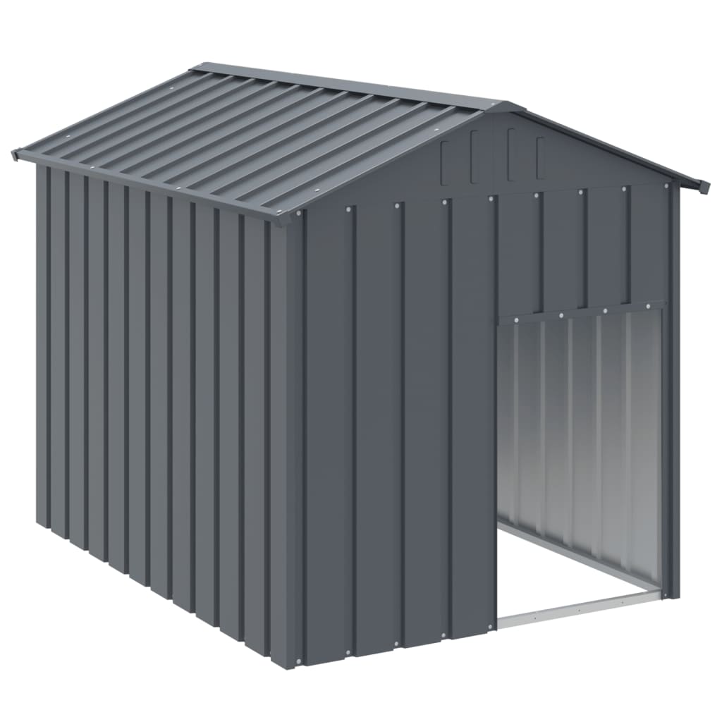 vidaXL Dog House with Roof Anthracite 117x153x123 cm Galvanised Steel 2