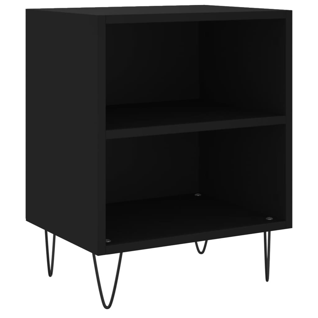 vidaXL Bedside Cabinets 2 pcs Black 40x30x50 cm Engineered Wood 4