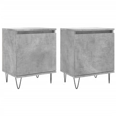 vidaXL Bedside Cabinets 2 pcs Concrete Grey 40x30x50 cm Engineered Wood 2