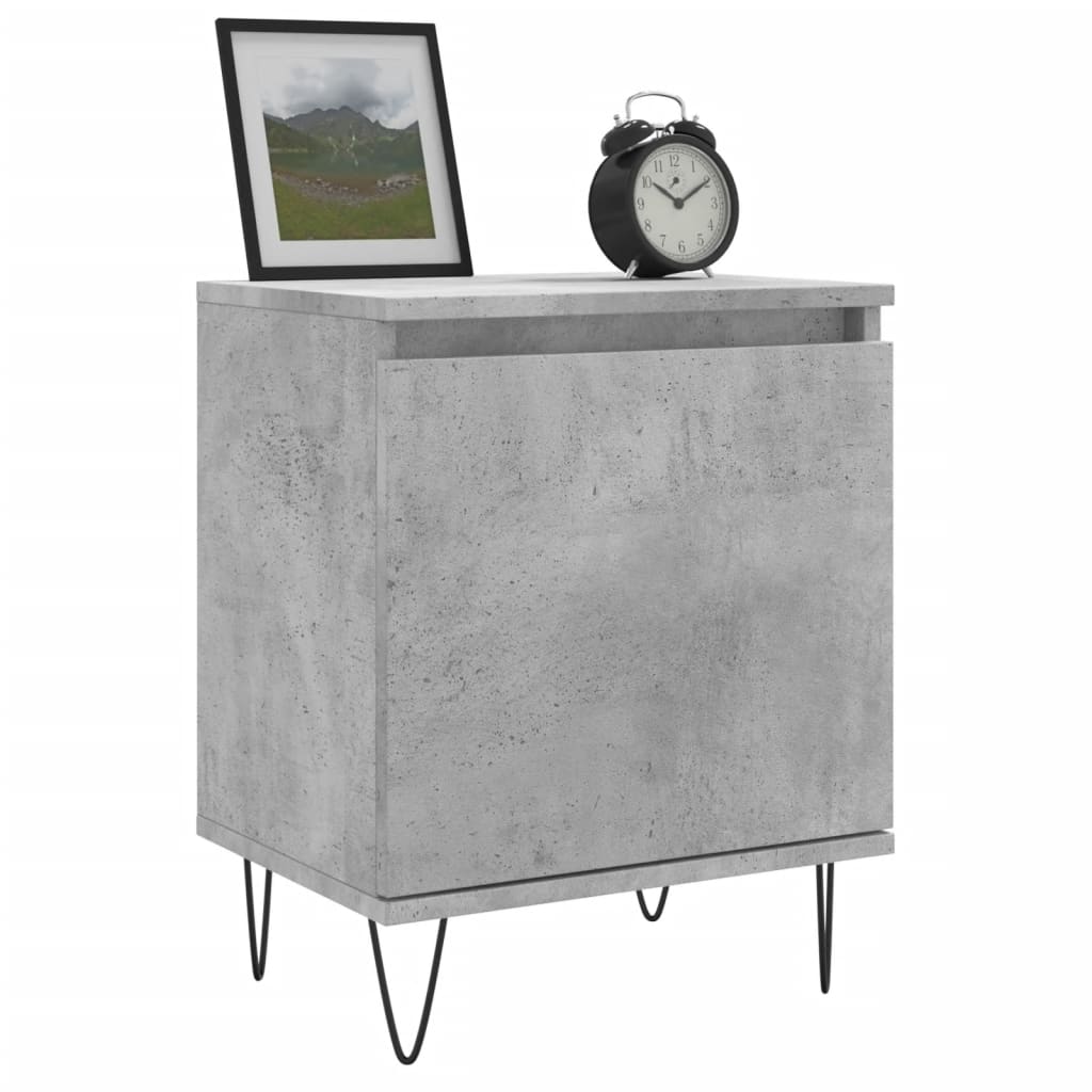 vidaXL Bedside Cabinets 2 pcs Concrete Grey 40x30x50 cm Engineered Wood 3