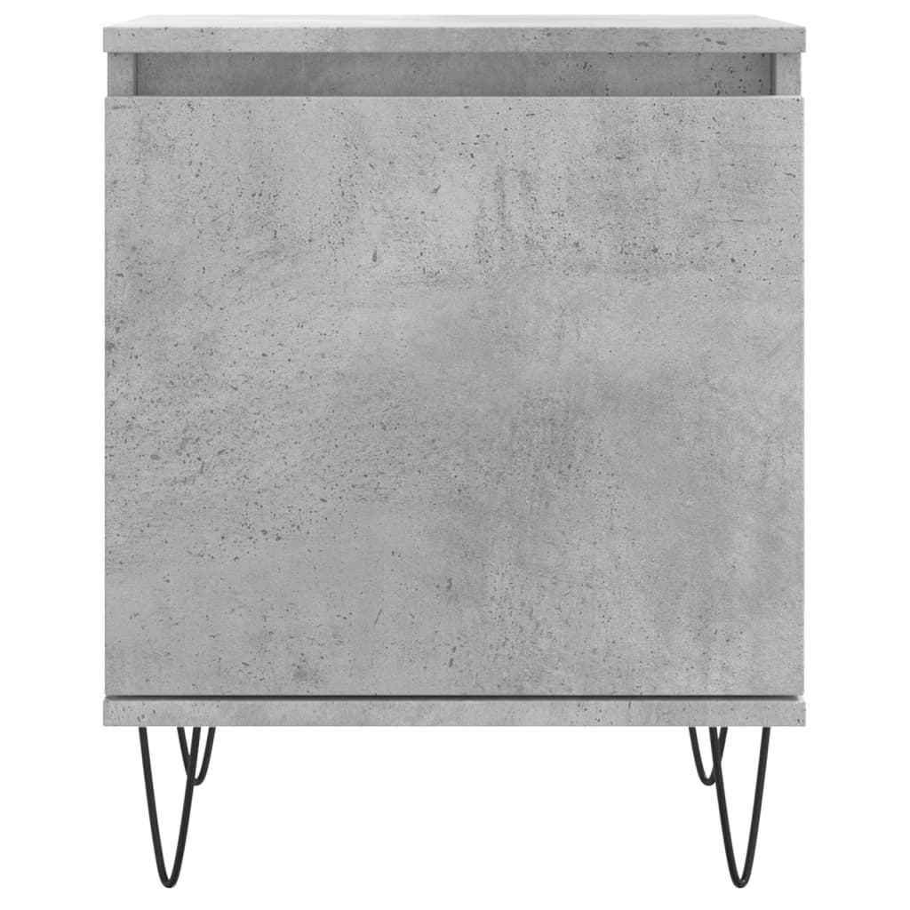 vidaXL Bedside Cabinets 2 pcs Concrete Grey 40x30x50 cm Engineered Wood 5
