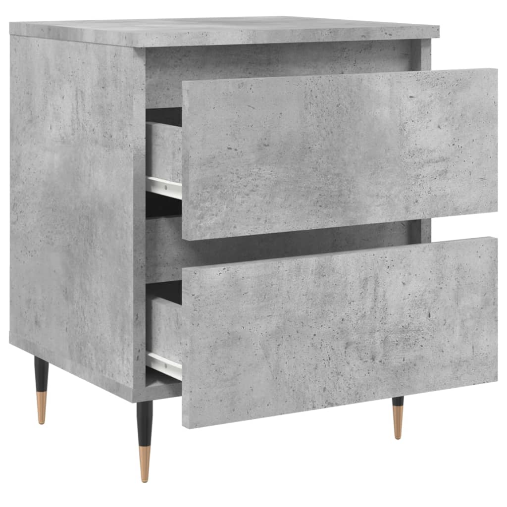 vidaXL Bedside Cabinets 2 pcs Concrete Grey 40x35x50 cm Engineered Wood 6
