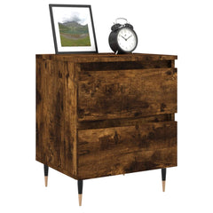 vidaXL Bedside Cabinet Smoked Oak 40x35x50 cm Engineered Wood 3