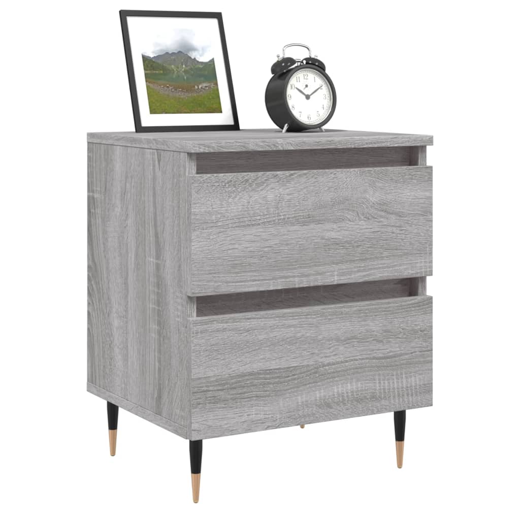 vidaXL Bedside Cabinet | Grey Sonoma | Engineered wood, Iron | Small | Storage 3