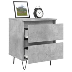 vidaXL Bedside Cabinet Concrete Grey 40x35x50 cm Engineered Wood 4