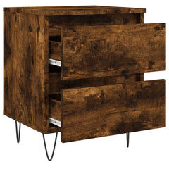 vidaXL Bedside Cabinets 2 pcs Smoked Oak 40x35x50 cm Engineered Wood 6