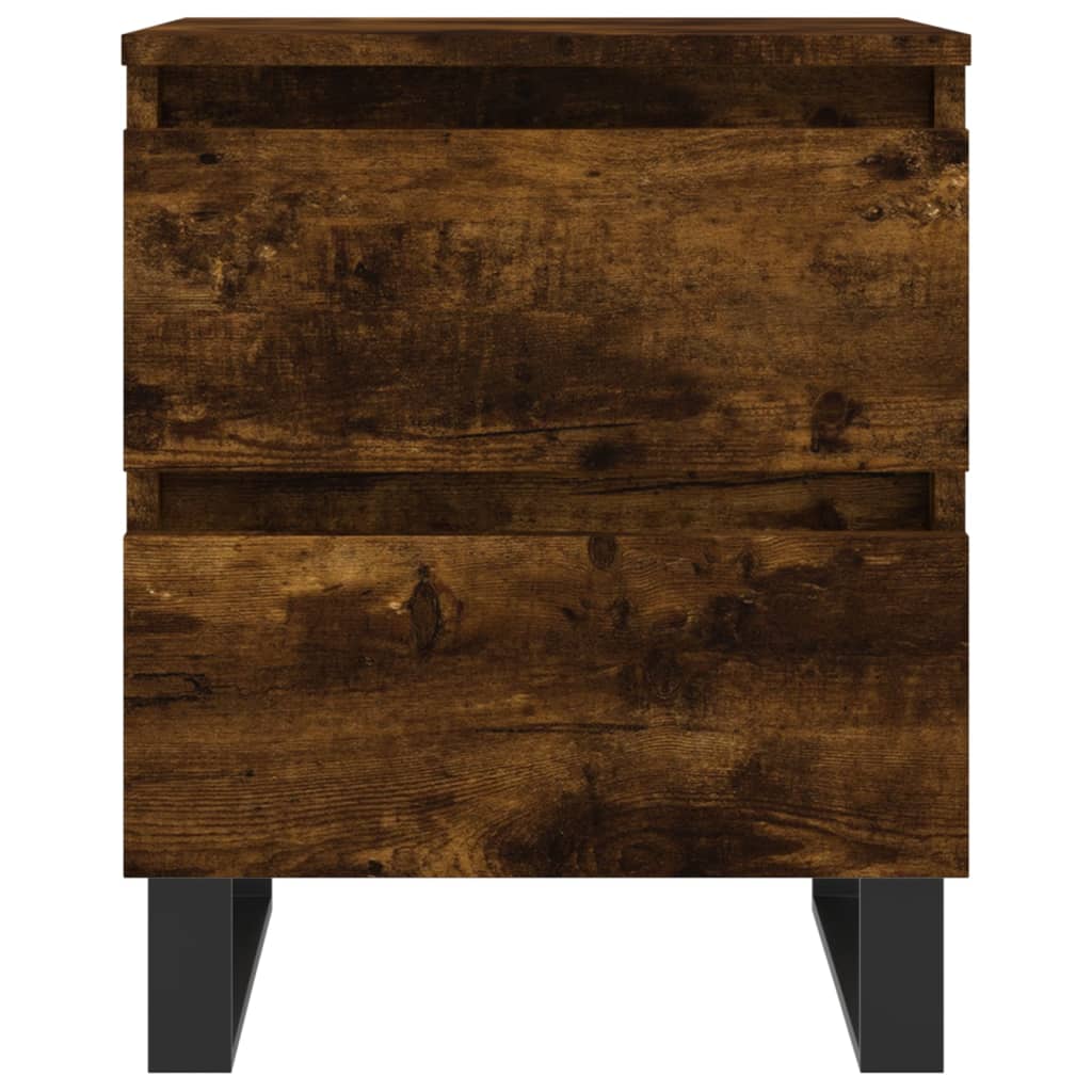 vidaXL Bedside Cabinet Smoked Oak 40x35x50 cm Engineered Wood 5