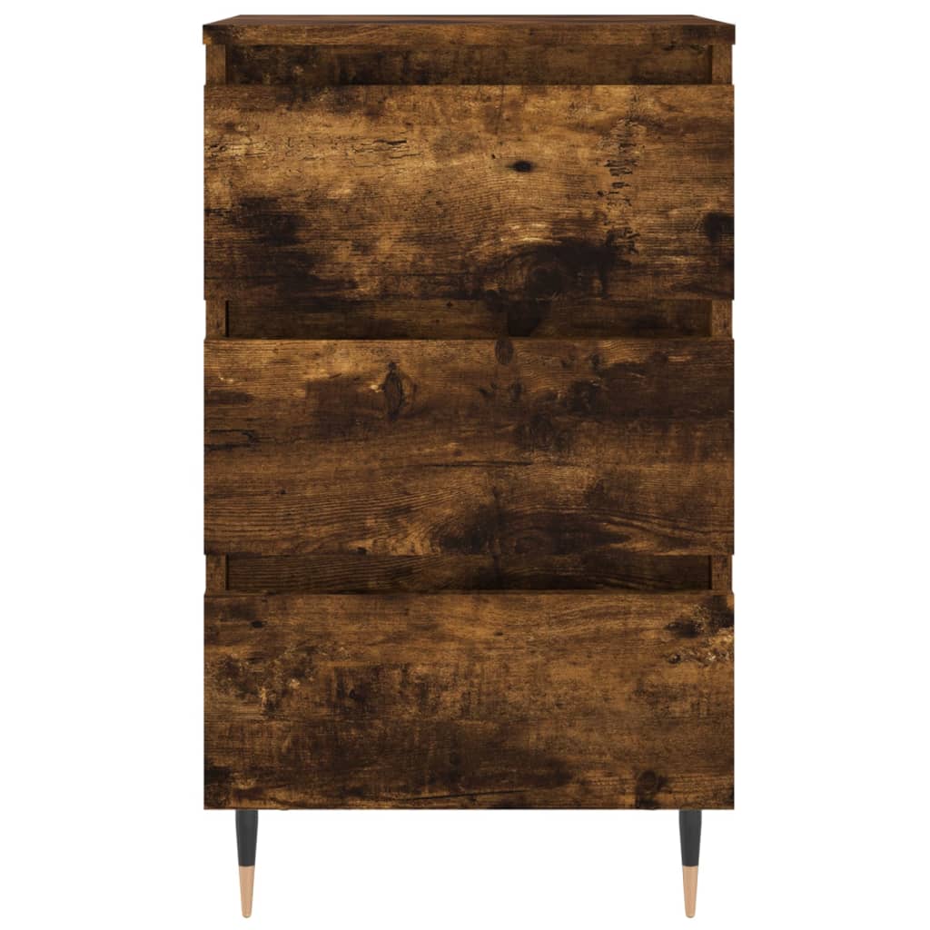 vidaXL Bedside Cabinets 2 pcs Smoked Oak 40x35x69 cm Engineered Wood 5