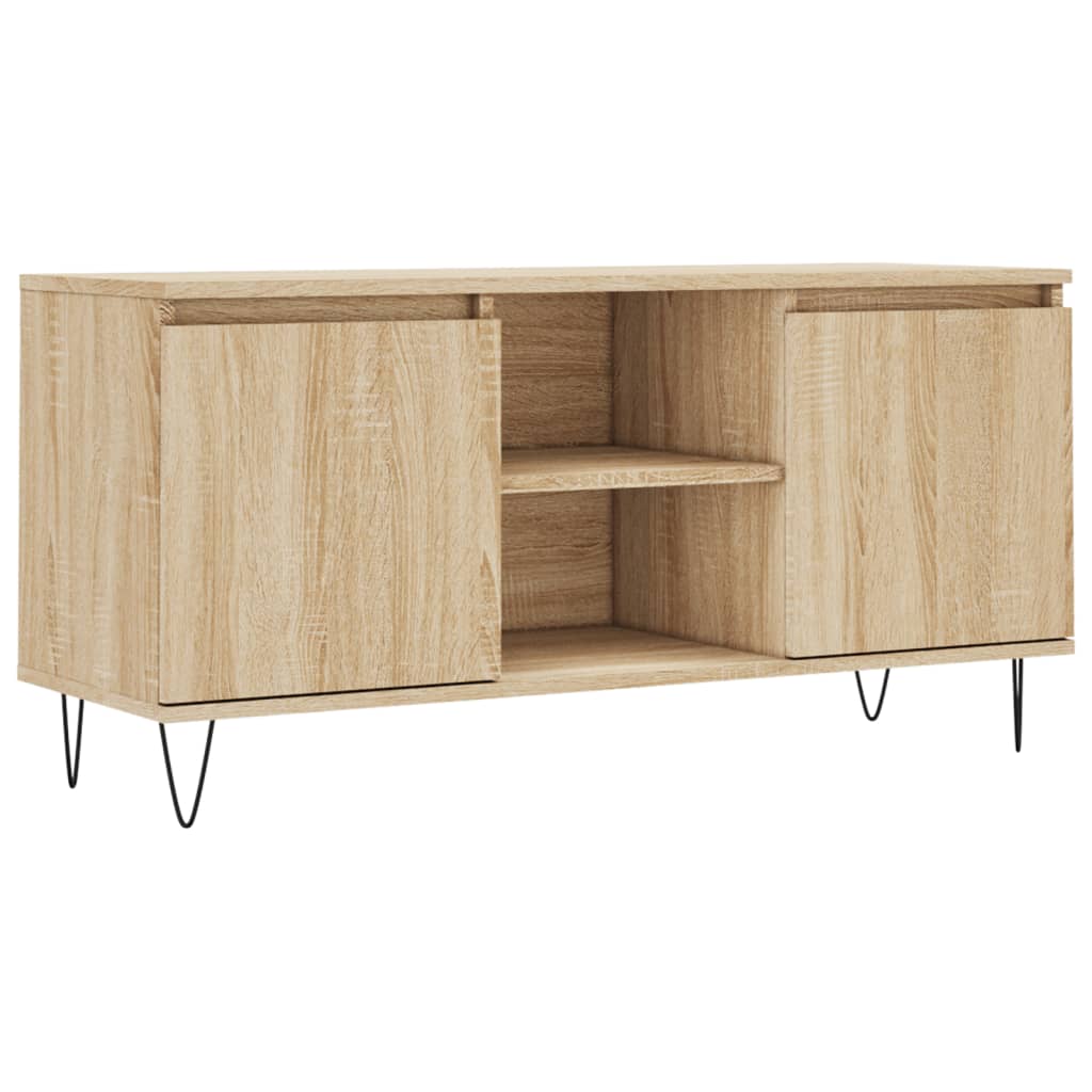 vidaXL TV Cabinet Sonoma Oak 104x35x50 cm Engineered Wood 2