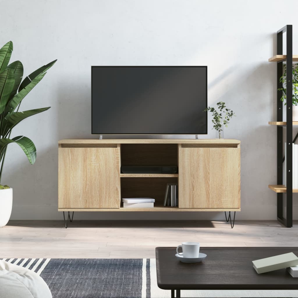 vidaXL TV Cabinet Sonoma Oak 104x35x50 cm Engineered Wood 1