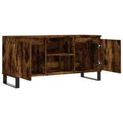 vidaXL TV Cabinet Smoked Oak 104x35x50 cm Engineered Wood 6