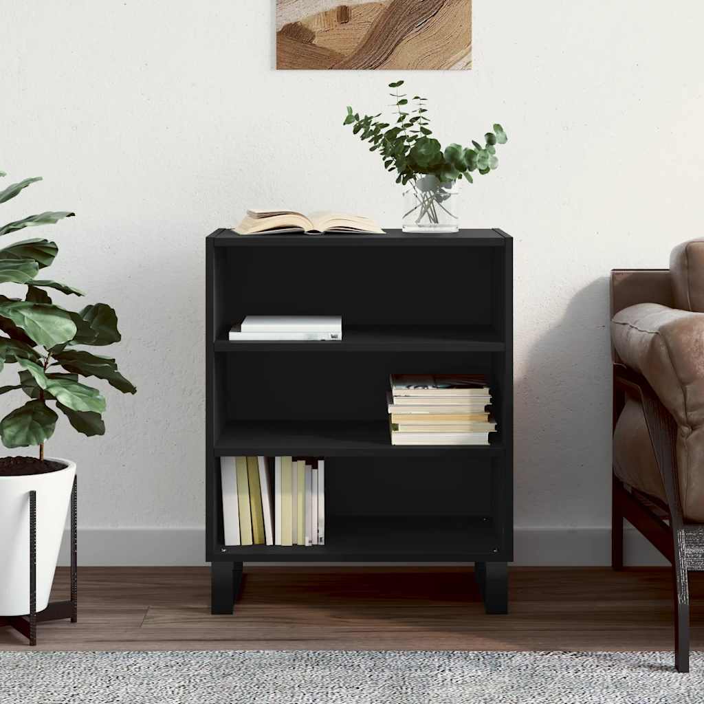 vidaXL Sideboard Black 57x35x70 cm Engineered Wood 1