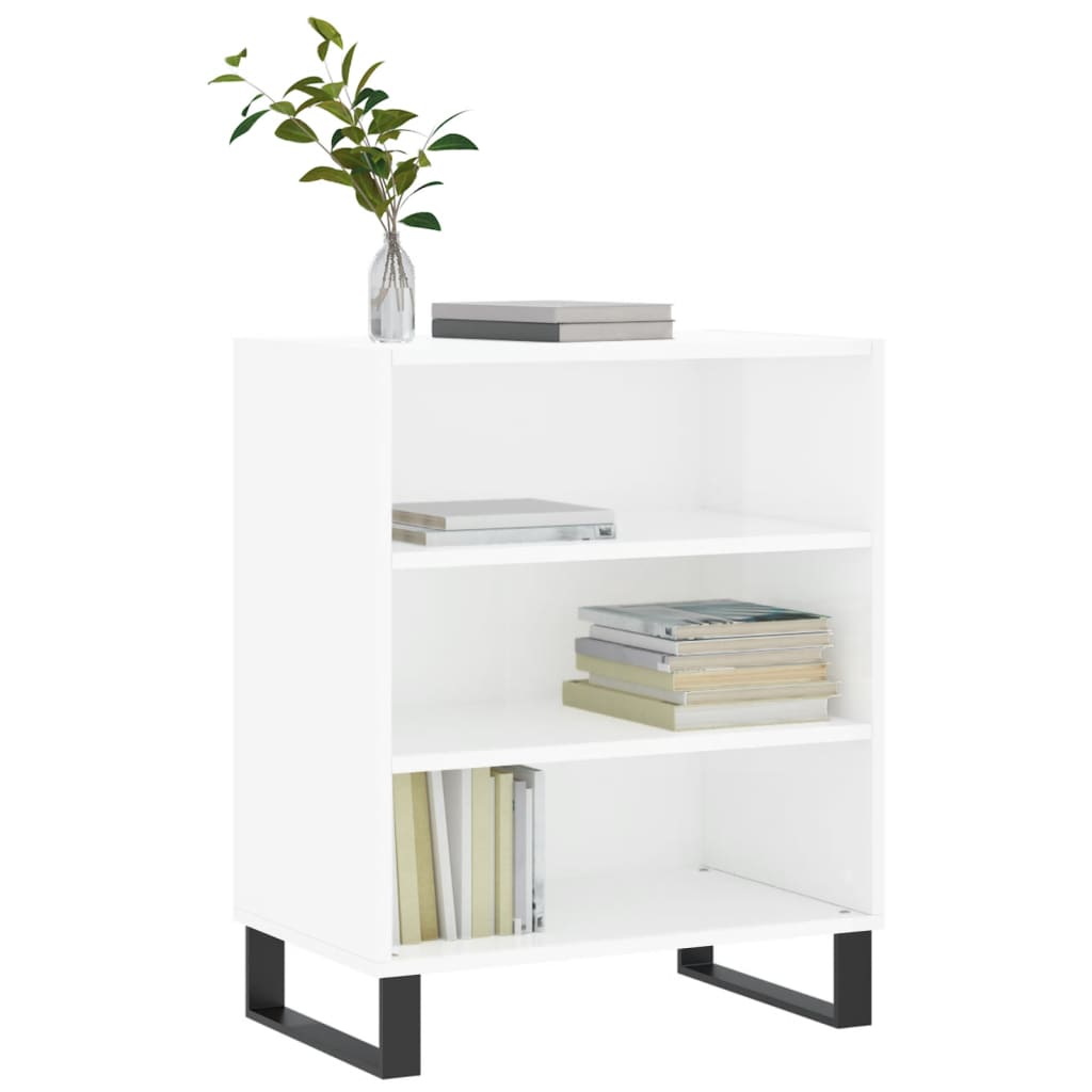 vidaXL Sideboard High Gloss White 57x35x70 cm Engineered Wood 3
