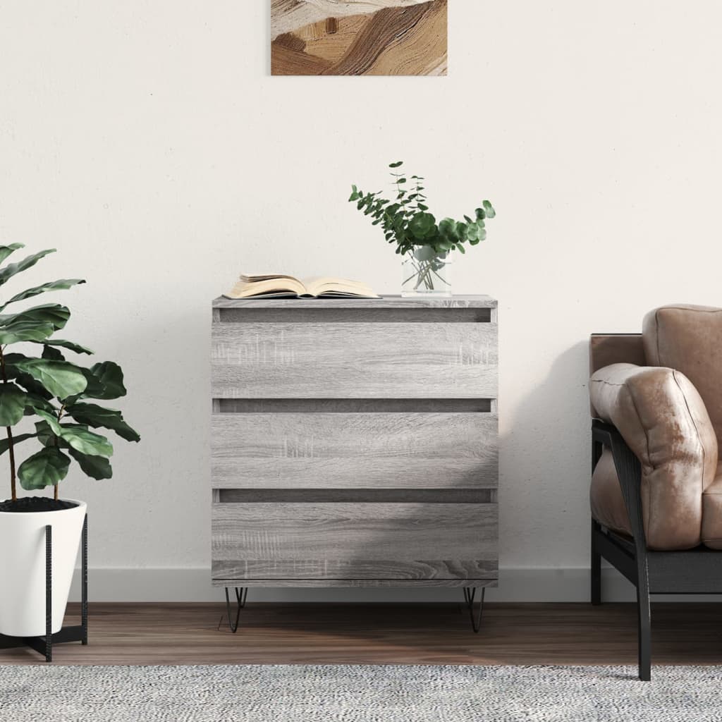 vidaXL Sideboard Grey Sonoma 60x35x70 cm Engineered Wood 1