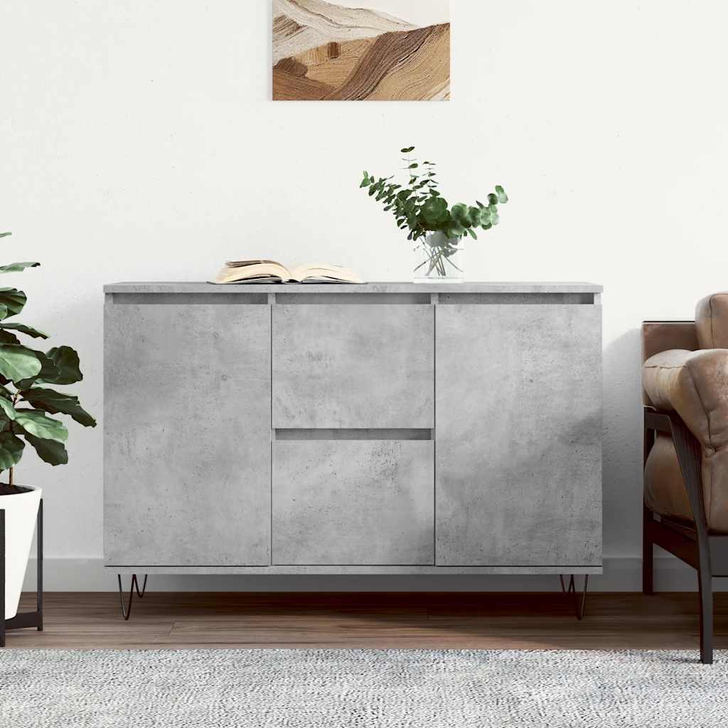 Sideboard 101,5x35x70 cm Engineered Wood Concrete grey