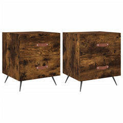 vidaXL Bedside Cabinets 2 pcs Smoked Oak 40x35x47.5 cm Engineered Wood 2