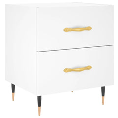 vidaXL Bedside Cabinet White 40x35x47.5 cm Engineered Wood 2