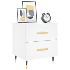 vidaXL Bedside Cabinet White 40x35x47.5 cm Engineered Wood 3