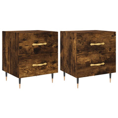 vidaXL Bedside Cabinets 2 pcs Smoked Oak 40x35x47.5 cm Engineered Wood 2