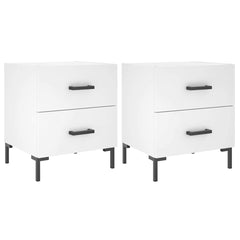 vidaXL Bedside Cabinets 2 pcs White 40x35x47.5 cm Engineered Wood 2