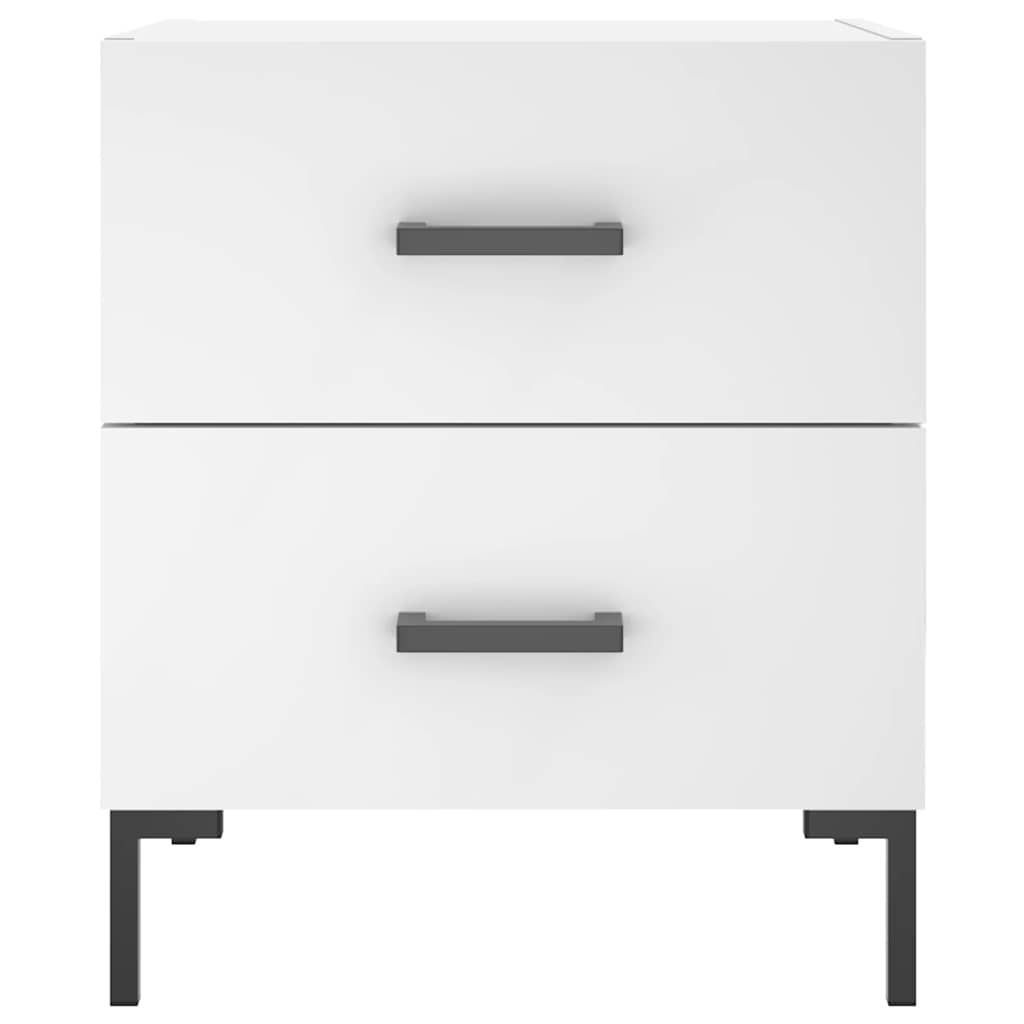vidaXL Bedside Cabinets 2 pcs White 40x35x47.5 cm Engineered Wood 5