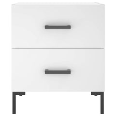 vidaXL Bedside Cabinets 2 pcs White 40x35x47.5 cm Engineered Wood 5