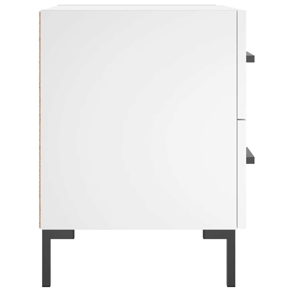 vidaXL Bedside Cabinets 2 pcs White 40x35x47.5 cm Engineered Wood 6