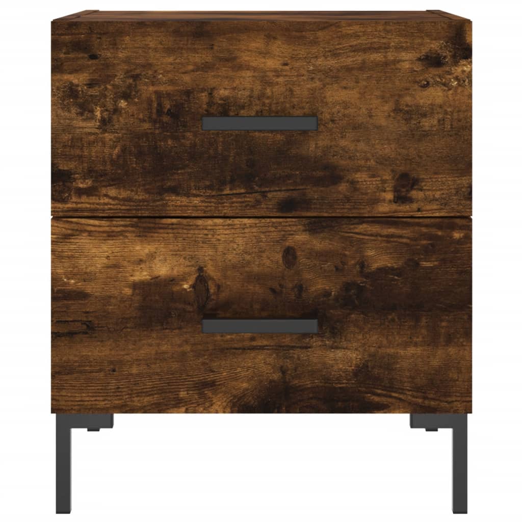 vidaXL Bedside Cabinet Smoked Oak 40x35x47.5 cm Engineered Wood 6