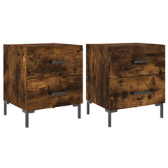 vidaXL Bedside Cabinets 2 pcs Smoked Oak 40x35x47.5 cm Engineered Wood 2