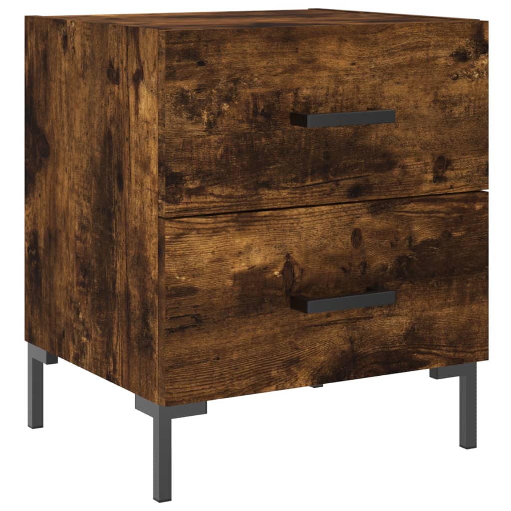 vidaXL Bedside Cabinets 2 pcs Smoked Oak 40x35x47.5 cm Engineered Wood 5