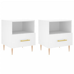 vidaXL Bedside Cabinets 2 pcs White 40x35x47.5 cm Engineered Wood 2