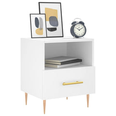 vidaXL Bedside Cabinets 2 pcs White 40x35x47.5 cm Engineered Wood 3