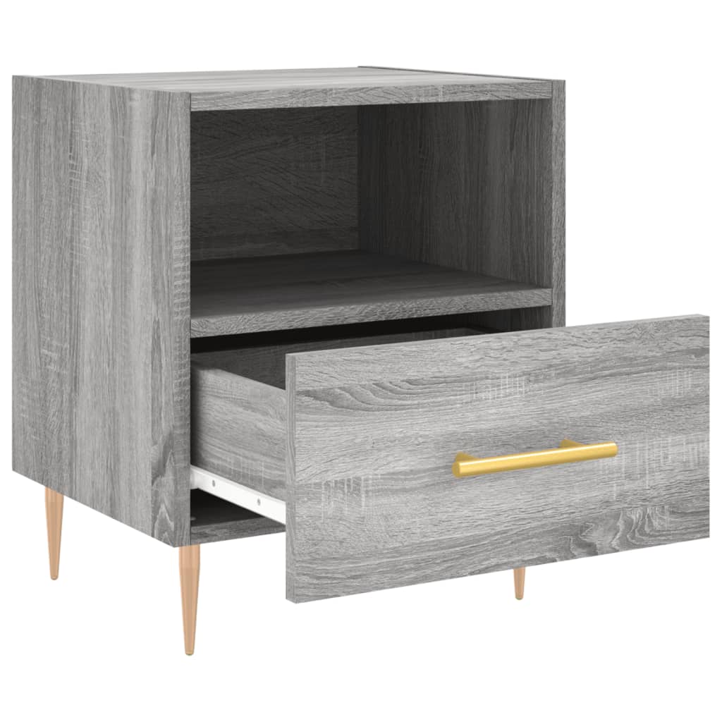 vidaXL Bedside Cabinet Grey Sonoma 40x35x47.5 cm Engineered Wood 3