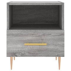 vidaXL Bedside Cabinet Grey Sonoma 40x35x47.5 cm Engineered Wood 4