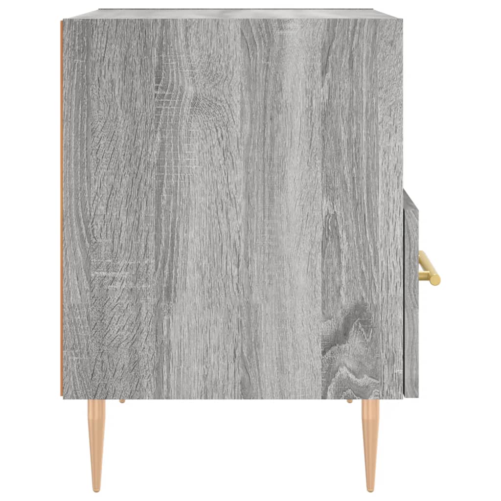 vidaXL Bedside Cabinet Grey Sonoma 40x35x47.5 cm Engineered Wood 5