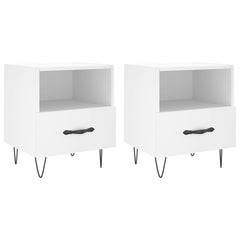 vidaXL Bedside Cabinets 2 pcs White 40x35x47.5 cm Engineered Wood 2
